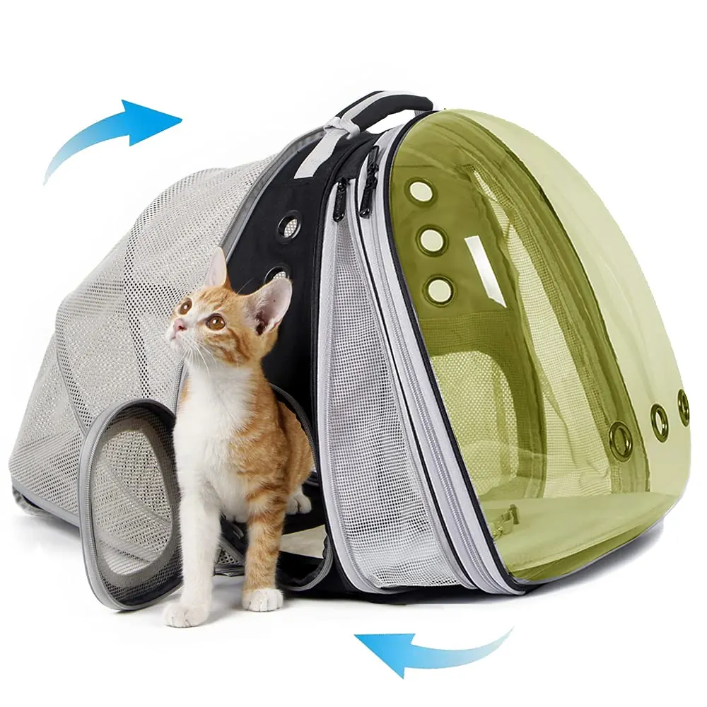 Mochila doble expandible polarizada para gatos