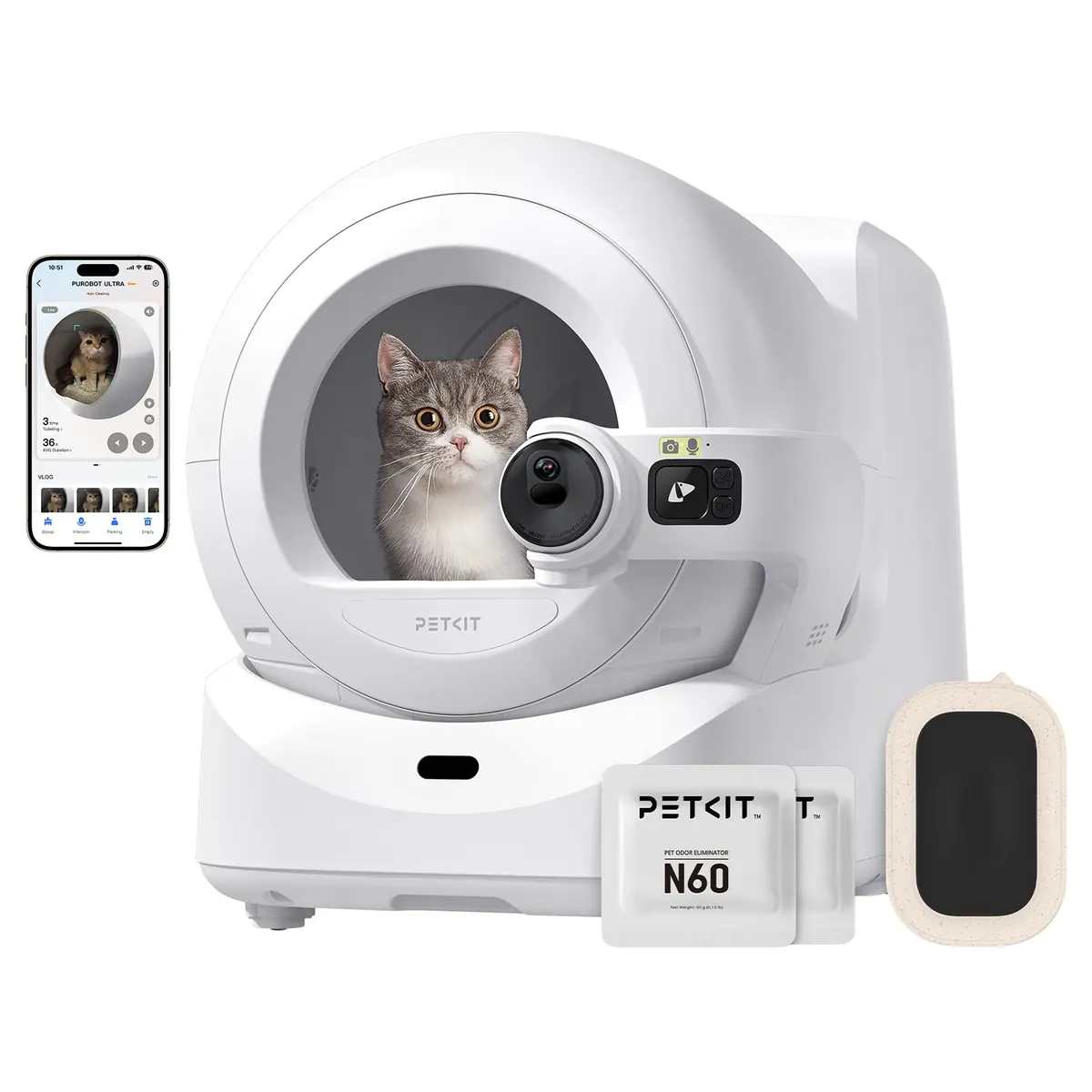 PETKIT PUROBOT Ultra Arenero Gatos Autolimpiable