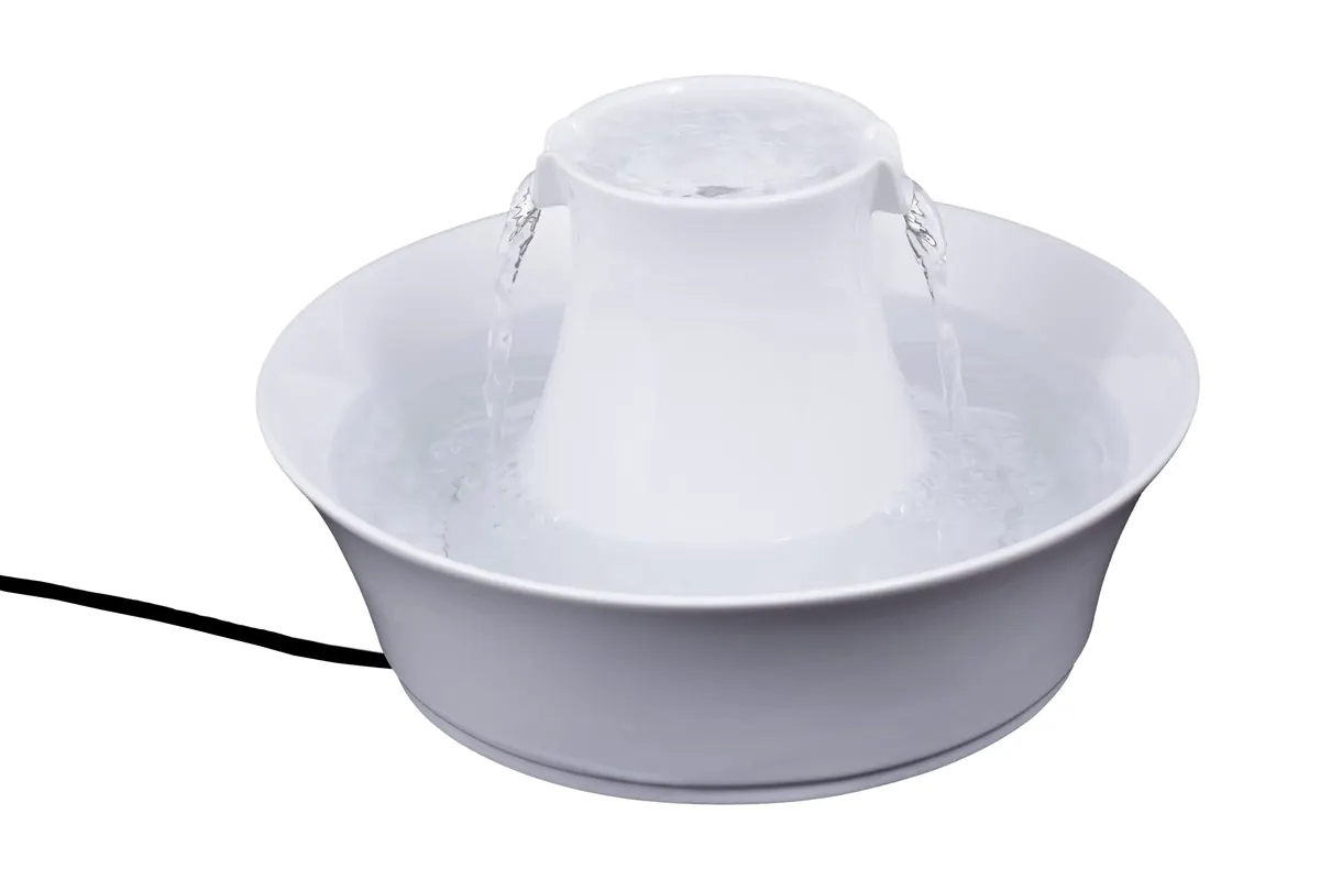 PetSafe - Fuente de Cerámica para Perros y Gatos Drinkwell Avalon 2L - Bebedero de 2 Boqui