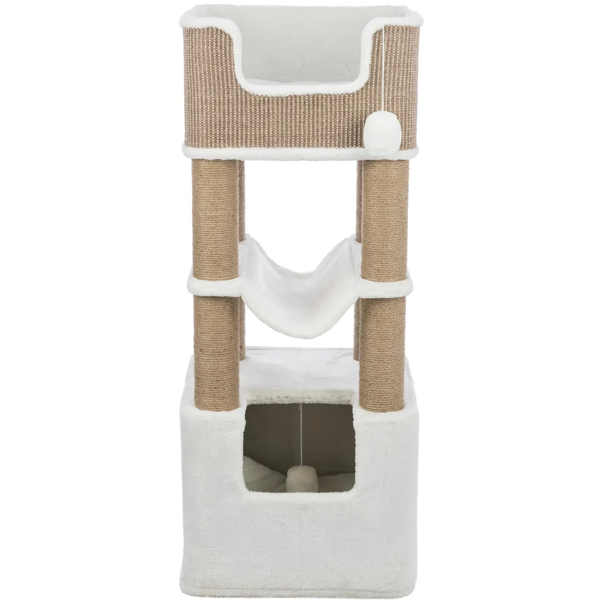 Trixie Poste Rascador de Gatos - Rascador Arbol para Gatos Rascador Lucano 110 cm Blanco